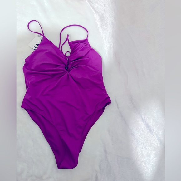 ZARA Ruched One Piece Swimsuit - Picture 6 of 7